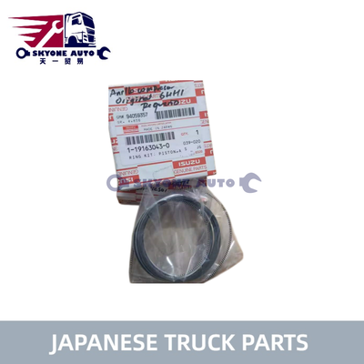 قطعات کامیون ژاپنی رینگ پیستون کمپرسور هوا 1-19163043-0 1191630430 برای کامیون ISUZU FSR32 6HH1 6HE1T قطعات کامیون ISUZU