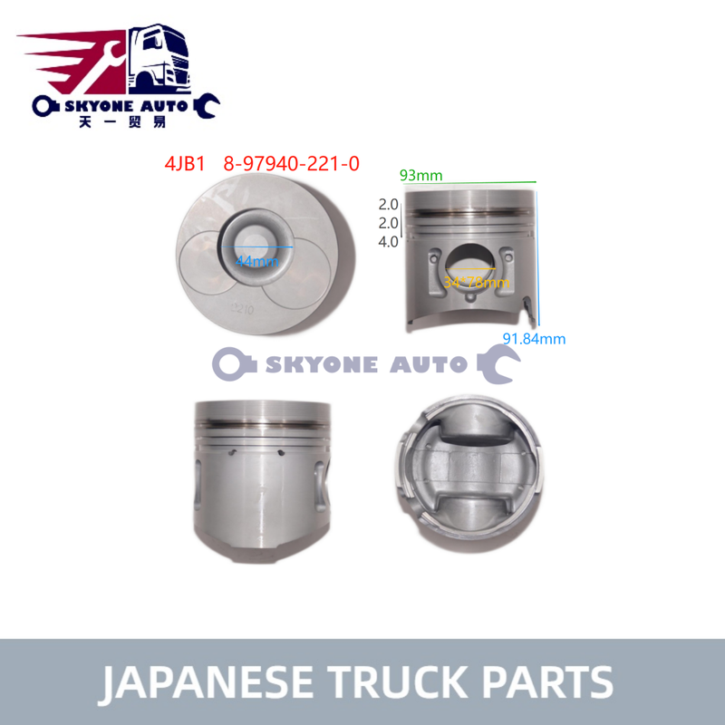 قطعات کامیون ژاپنی موتور پیستون 8979402210 8-97940221-0 برای ISUZU 2.8TON TFR 4JB1T OEM 8-97940221-0